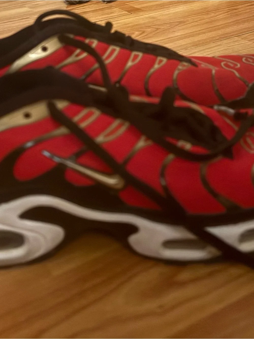 Nike air max plus Red, Gold & Black women sneakers